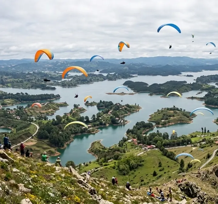 Parapente en guatape-medellin